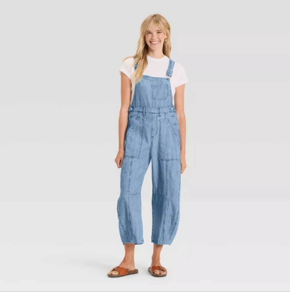 Women's Denim Utility Overalls - Universal Thread 14 - Picture 3 of 11